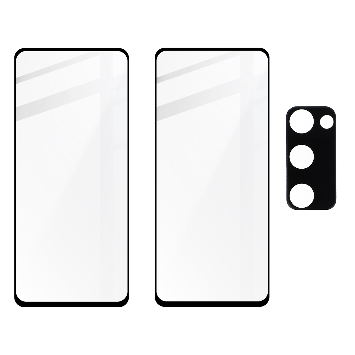 Szkło hartowane Bizon Glass Edge 3D - 2 sztuki + ochrona obiektywu dla Galaxy S20 FE, czarne